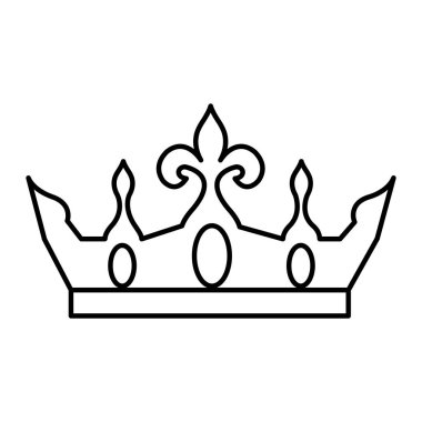 satır metal taç lüks royal stil vektör çizim