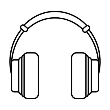 satır müzik kulaklık nesne modern teknoloji vektör çizim