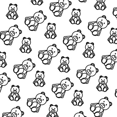 satır ayı teddy şirin oyuncak arka plan vektör çizim