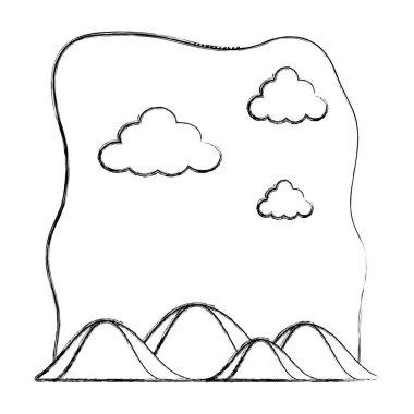 Grunge ekoloji dağlar doğa korumak peyzaj vektör çizim