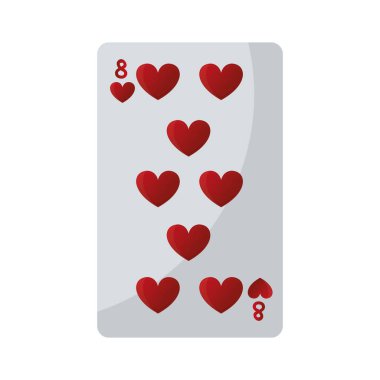 sekiz kalpler casino kart oyun vektör çizim
