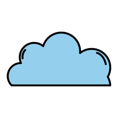 renk doğa kabarık bulut gökyüzü vektör çizim şehrinde hava durumu