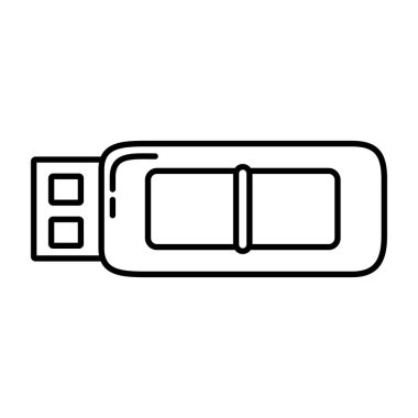 satır usb bellek veri belgeleri teknoloji vektör çizim
