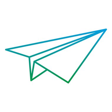 bozulmuş satır origami kağıt uçak oyuncak tasarım vektör çizim