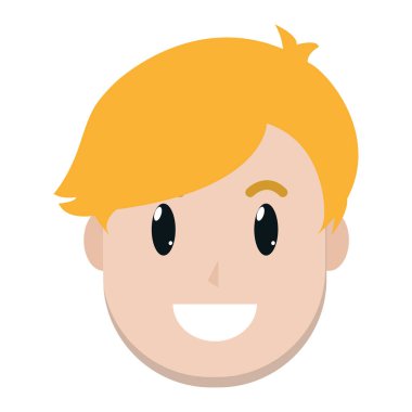 iyi adam kafa saç modeli tasarımı ile illüstrasyon vektör