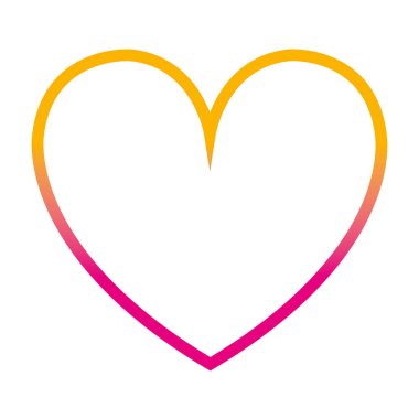 bozulmuş hat sanat kalp şekli aşk simge vektör çizim