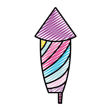 havai fişek kutlama tatil olay vektör çizim nesnesine doodle