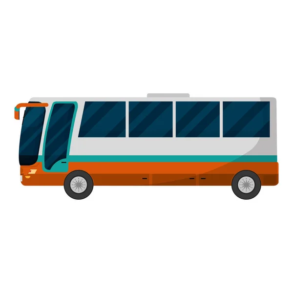Side City Bus Passenger Transport Vector Illustration — Stock Vector