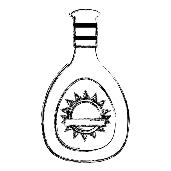 Grunge Wiskey Botella Licor Alcohol Bebida Vector Ilustración — Vector de stock