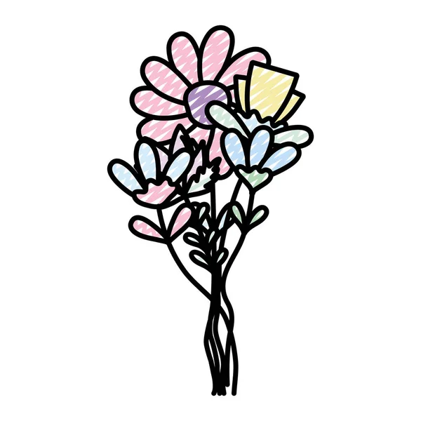 Икона Экзотической Красоты Цветы Векторные Иллюстрации — стоковый вектор
