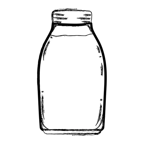 Grunge Healthy Juice Fresh Crystal Jar Vector Illustration — Stock Vector