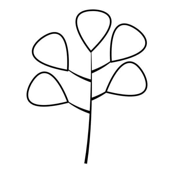 Векторная Иллюстрация Векторного Стиля Листьев Растений — стоковый вектор