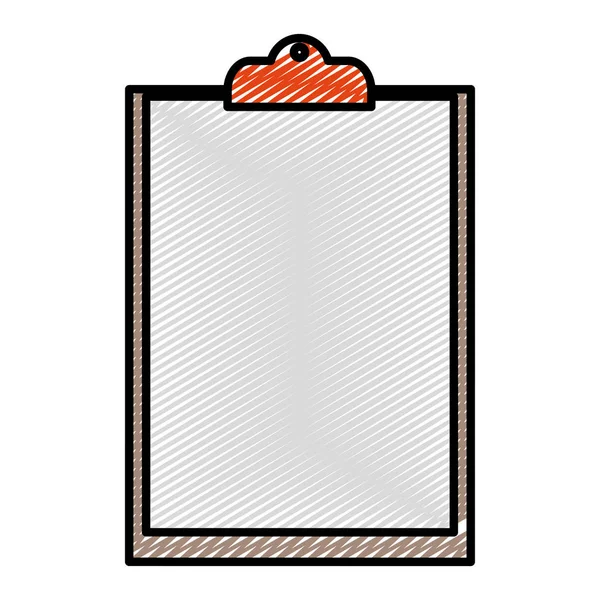 Doodle Clipboard Check List Office Document Vector Illustration — стоковый вектор