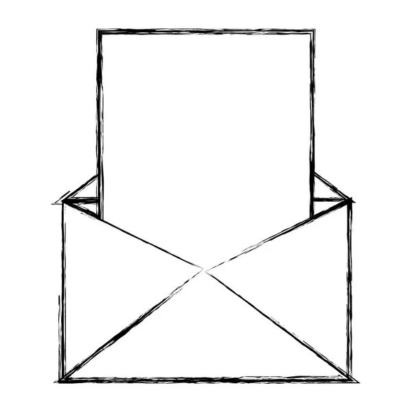 ドキュメント本文についてはベクトル図とグランジ電子メール メッセージ — ストックベクタ