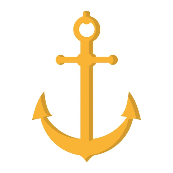 Nautical Anchor Object Ship Symbol Vector Illustration — Stock Vector