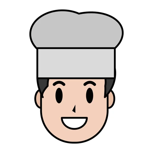 Color Feliz Hombre Chef Con Sombrero Diseño Vector Ilustración — Archivo Imágenes Vectoriales