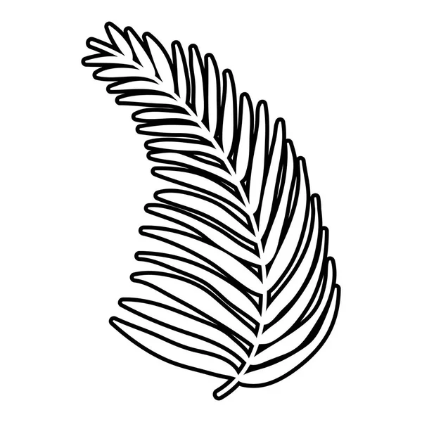 Линия Векторных Листьев Пальмовой Ветви — стоковый вектор