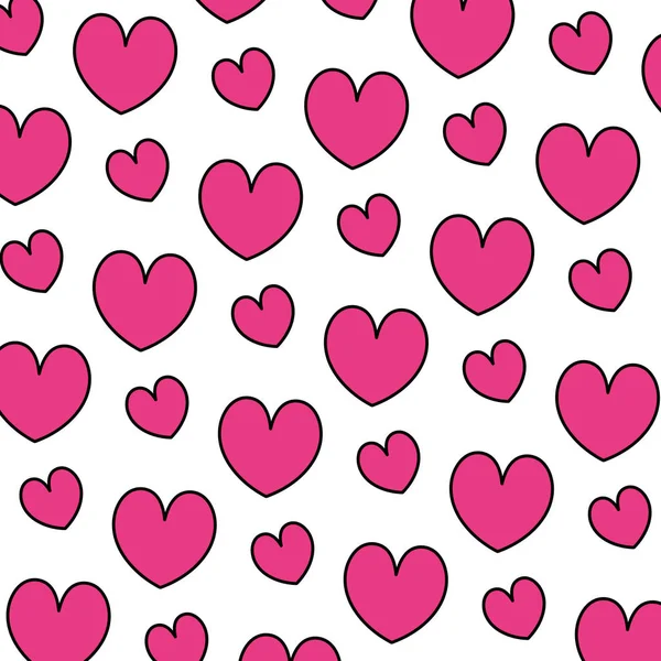 Barevná Krása Srdce Romantika Symbol Pozadí Vektorové Ilustrace — Stockový vektor