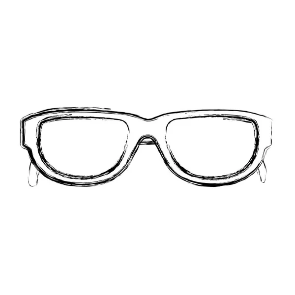 Grunge Mode Sonnenbrille Optisches Objekt Stil Vektor Illustration — Stockvektor