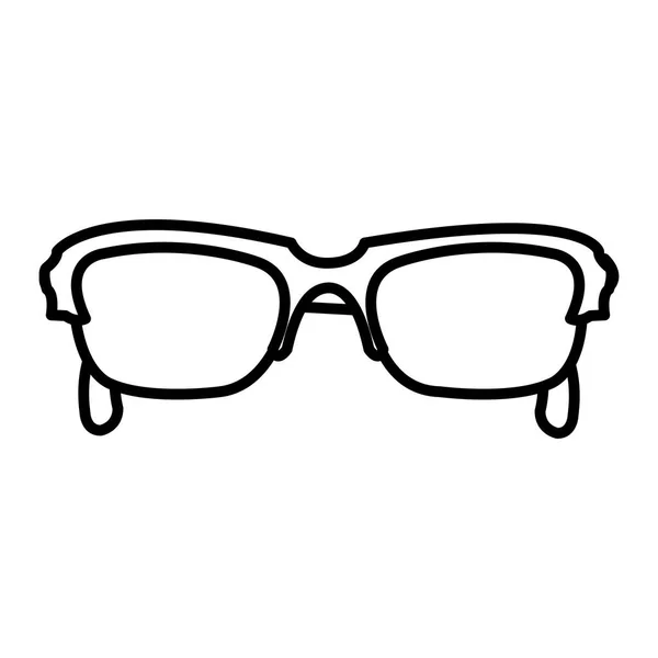 Linjeobjektet Mode Solglasögon Med Ram Stil Vektorillustration — Stock vektor