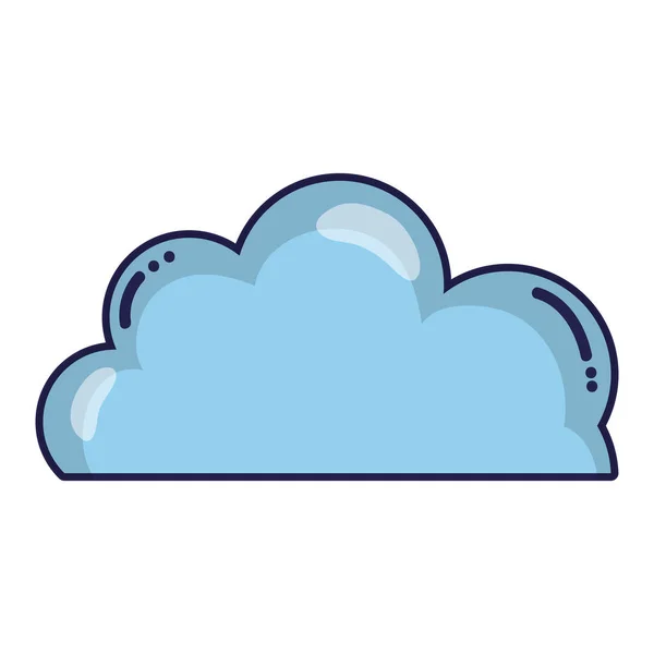 Nature Fluffy Cloud Weather Sky Vector Illustration — Stock Vector