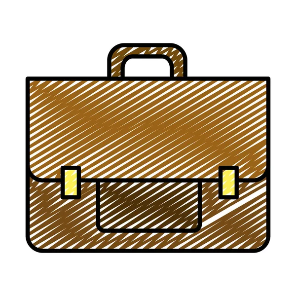 Doodle Business Briefcase Object Document Vector Illustration — Stock Vector
