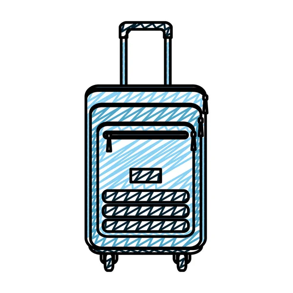 Doodle Reise Rucksack Tourismus Ausrüstung Stil Vektor Illustration — Stockvektor