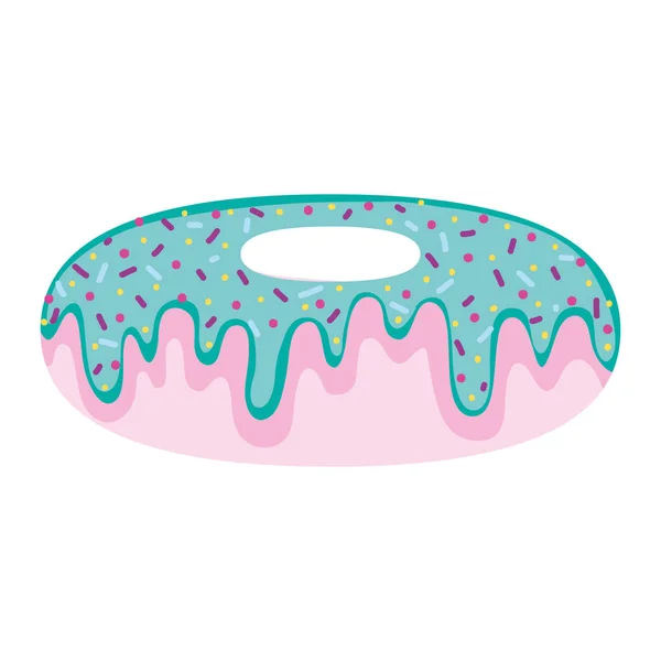 Leckere Donut Süßes Gebäck Lebensmittel Vektor Illustration — Stockvektor