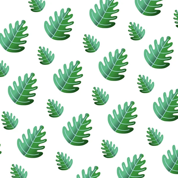 Feuille Tropicale Botanique Nature Fond Vecteur Illustration — Image vectorielle