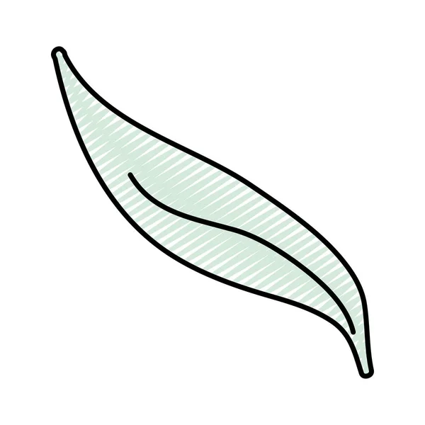 Икона Тропической Ботаники Лист Милый Стиль Векторной Иллюстрации — стоковый вектор