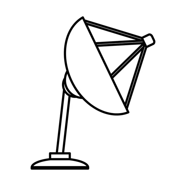 Line Digital Antenne Equipment Technology Vektor Illustration — Stockvektor