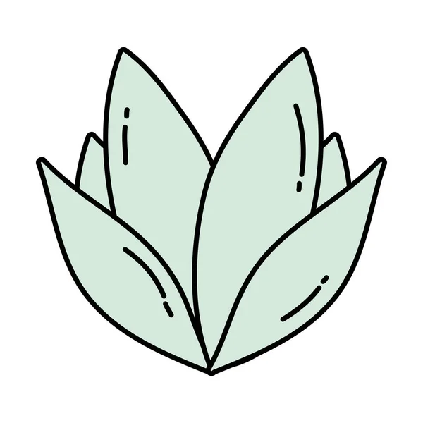 Цвет Натурального Растения Тропические Листья Стиль Вектор Иллюстрация — стоковый вектор