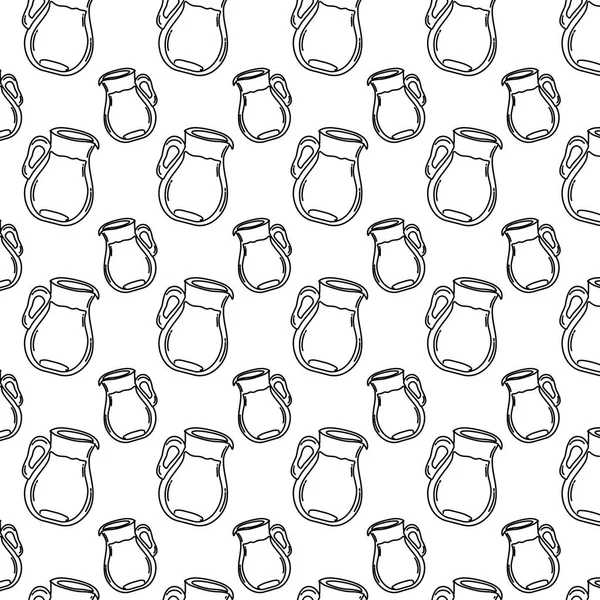 Line Tasty Juice Crystal Jar Background Vector Illustration — Stock Vector