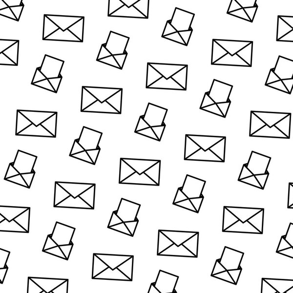 line e-mail communication document message background vector illustration