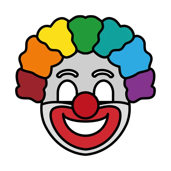 Kleur Circus Clown Festival Viering Evenement Vectorillustratie — Stockvector