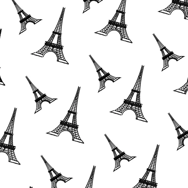 Grunge Eiffel Tower Paris France Background Vector Illustration — Stock Vector