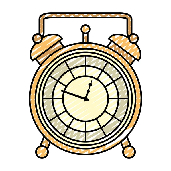 Doodle Luxo Mesa Relógio Objeto Design Vetor Ilustração —  Vetores de Stock