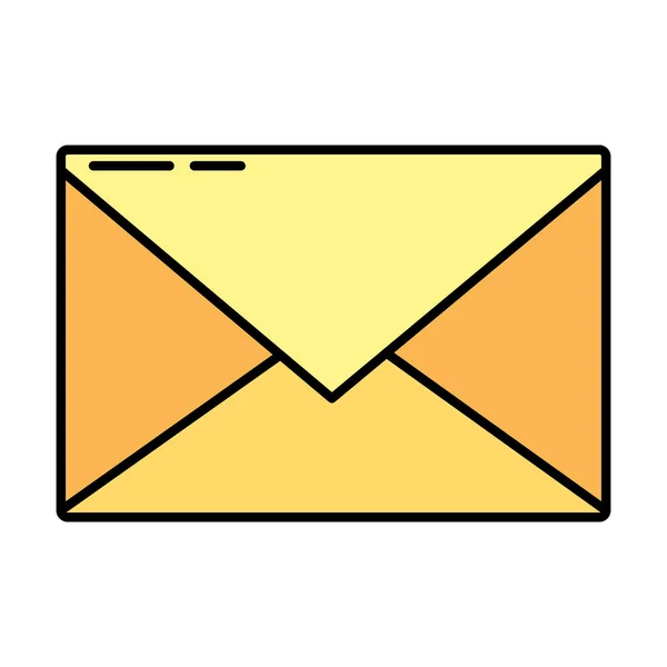 Farbe Mail Textnachricht Stil Brief Vektor Illustration — Stockvektor