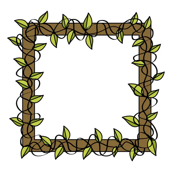 Χρώμα Τετράγωνο Φυσικού Φύλλα Τροπικό Φυτό Διάνυσμα Illuctration — Διανυσματικό Αρχείο