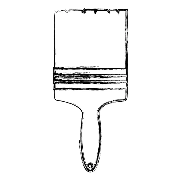Grunge Pintura Cepillo Equipo Servicio Reparación Vector Ilustración — Vector de stock