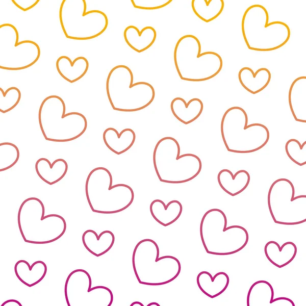 Linha Degradada Beleza Coração Amor Símbolo Fundo Vetor Ilustração —  Vetores de Stock