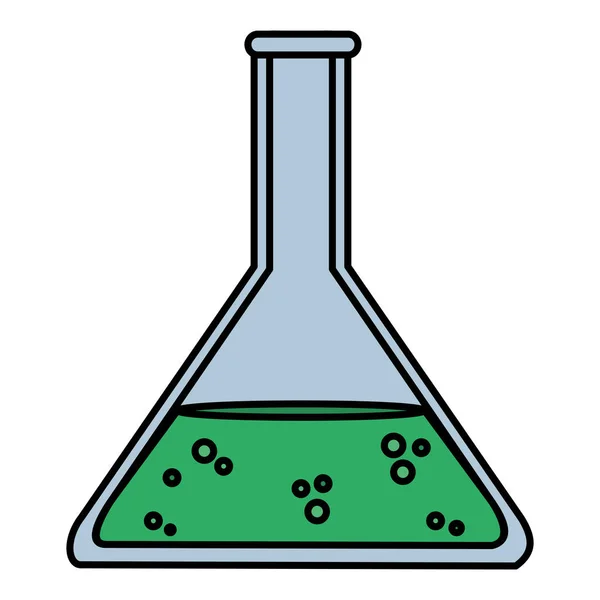 Barvy Lab Erlenmeyerova Chemické Vědy Experimentu Vektorové Ilustrace — Stockový vektor