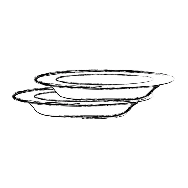 磁器の皿用品クリーナー デザイン ベクトル図を図します — ストックベクタ