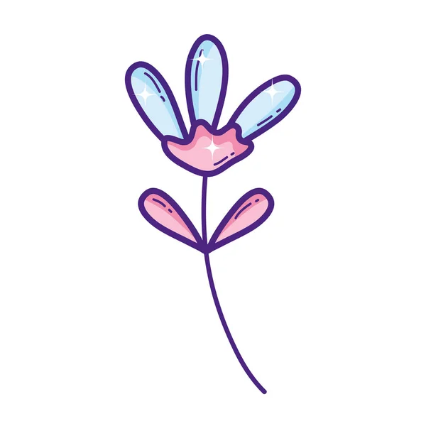 Φύση Λουλούδια Εξωτικών Φυτών Στυλ Εικονογράφηση Φορέα — Διανυσματικό Αρχείο
