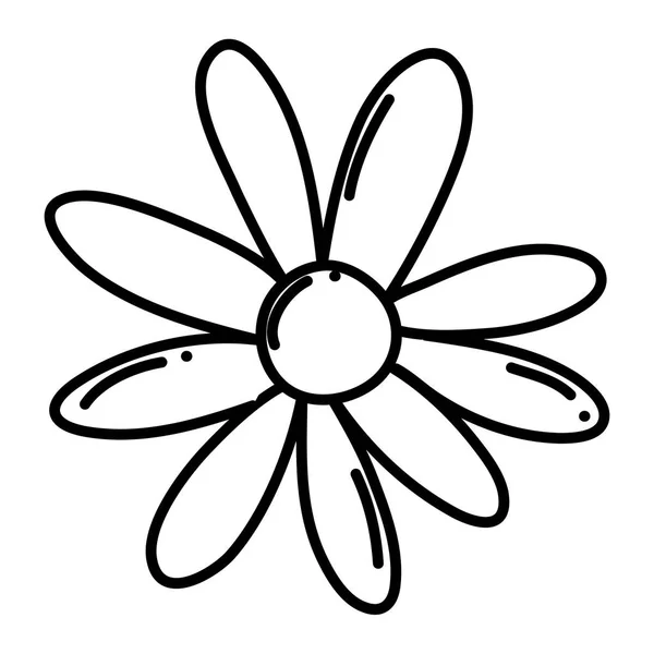 Лінія Мила Тропічна Квітка Екзотичними Пелюстками Векторні Ілюстрації — стоковий вектор