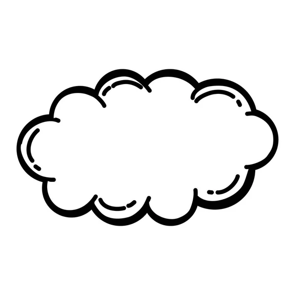 Линия Пушистые Облака Природа Небо Вектор Погоды Иллюстрация — стоковый вектор