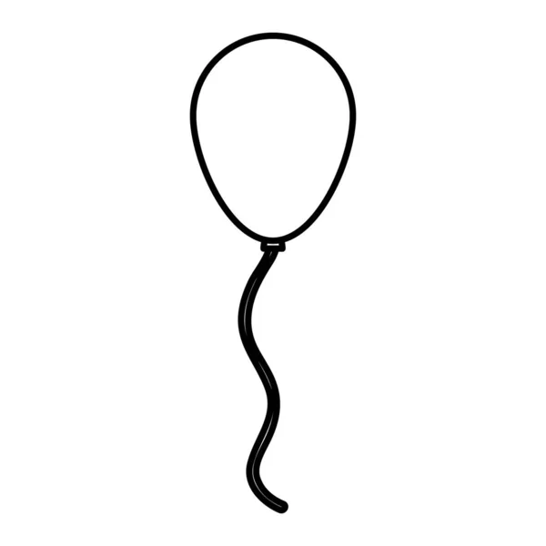 Linie Drăguț Balon Dun Decor Stil Vector Ilustrare — Vector de stoc