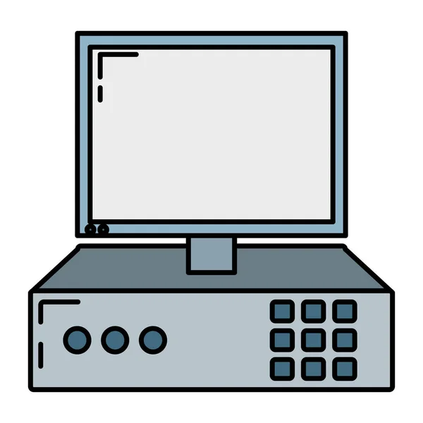 Barevný Elektronický Displej Počítače Služby Technologie Vektorové Ilustrace — Stockový vektor