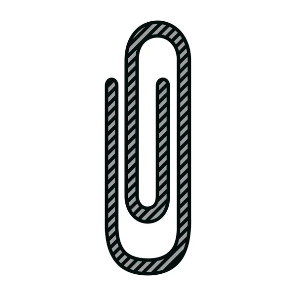 Metal Paperclip Icon Object Document Vector Illustration — Stock Vector