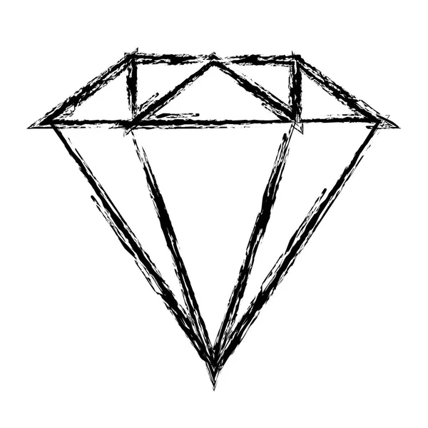 Grunge Lujo Diamante Piedra Moda Accesorio Vector Ilustración — Vector de stock